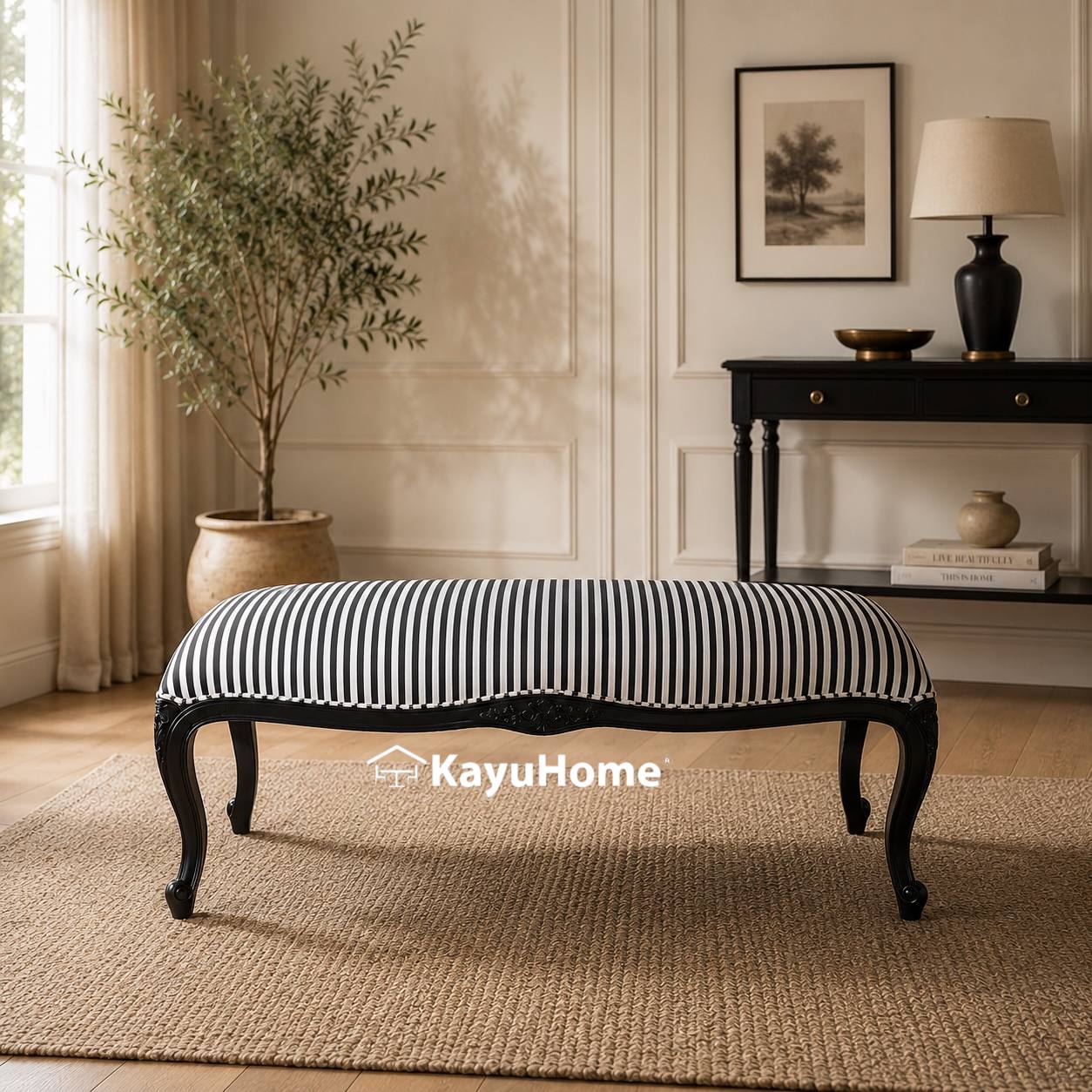 Sophia Bench Solid Mahogany Wood view 3