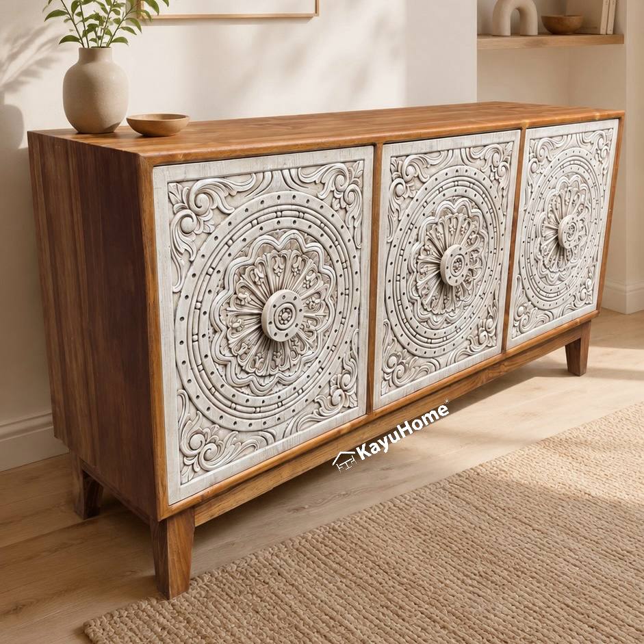 Aria Carved Sideboard Cabinet — official KayuHome catalogue image