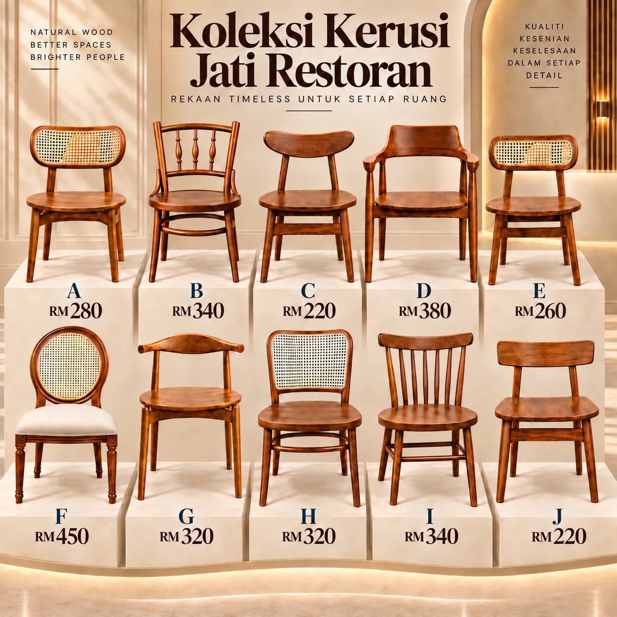 Dining Chair Solid Teak Wood — official KayuHome catalogue image
