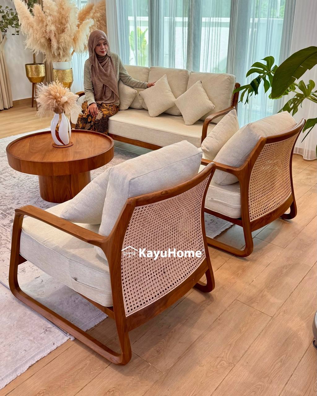 Sofa Walnut Heritage Living Set — official KayuHome catalogue image
