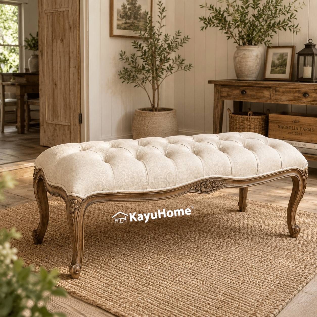 Sophia Bench Solid Mahogany Wood — official KayuHome catalogue image