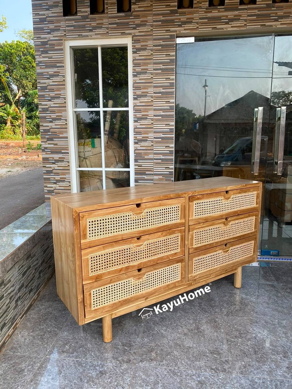Nara 6-Drawer Rattan Cabinet — official KayuHome catalogue image