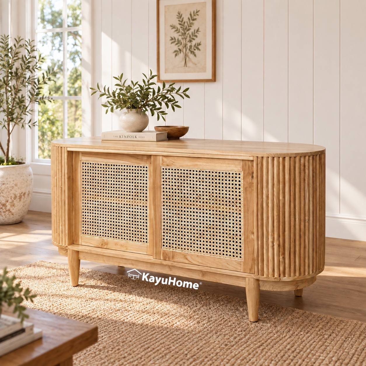 Nara Curve Rattan Cabinet — official KayuHome catalogue image