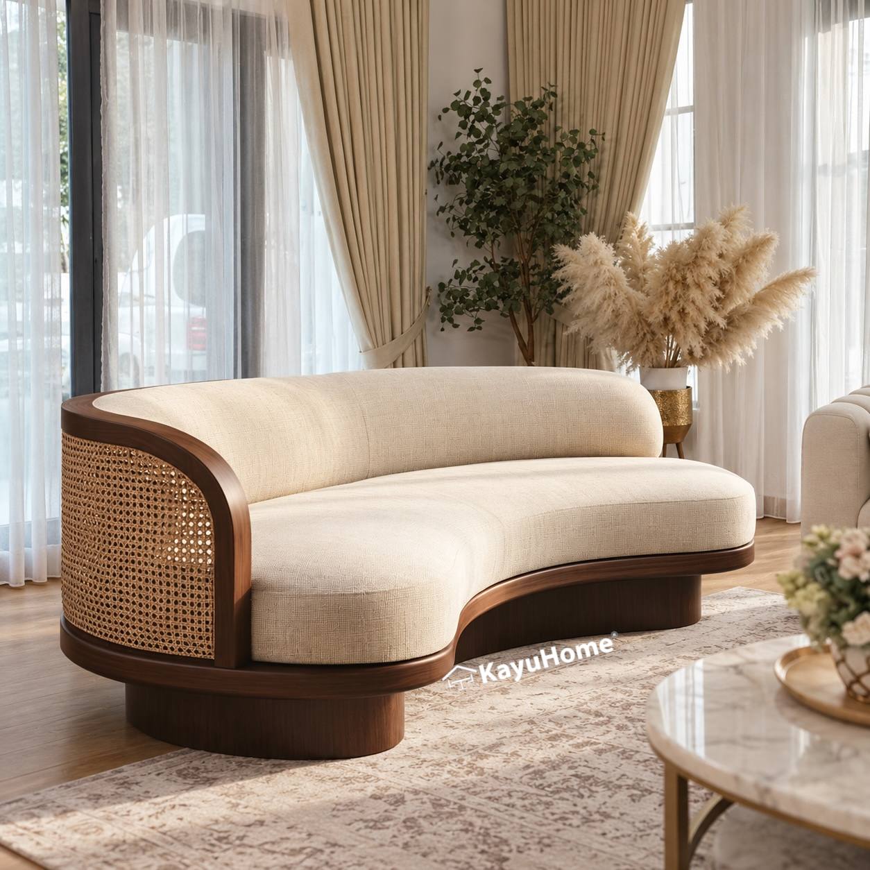 Curve Cane Rattan Daybed — official KayuHome catalogue image
