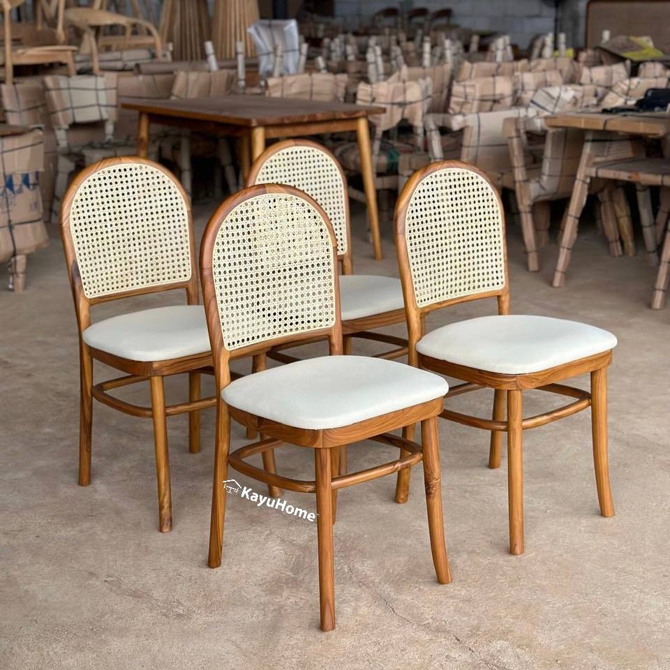 Eden Rattan Teak Chair + Cushion — official KayuHome catalogue image