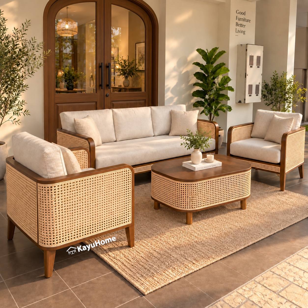 Luna Rattan Sofa — official KayuHome catalogue image