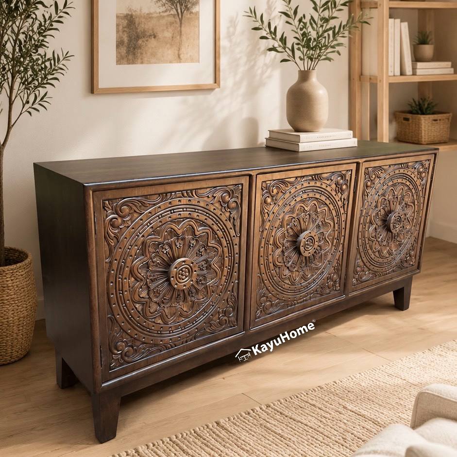 Aria Carved Sideboard Cabinet view 2